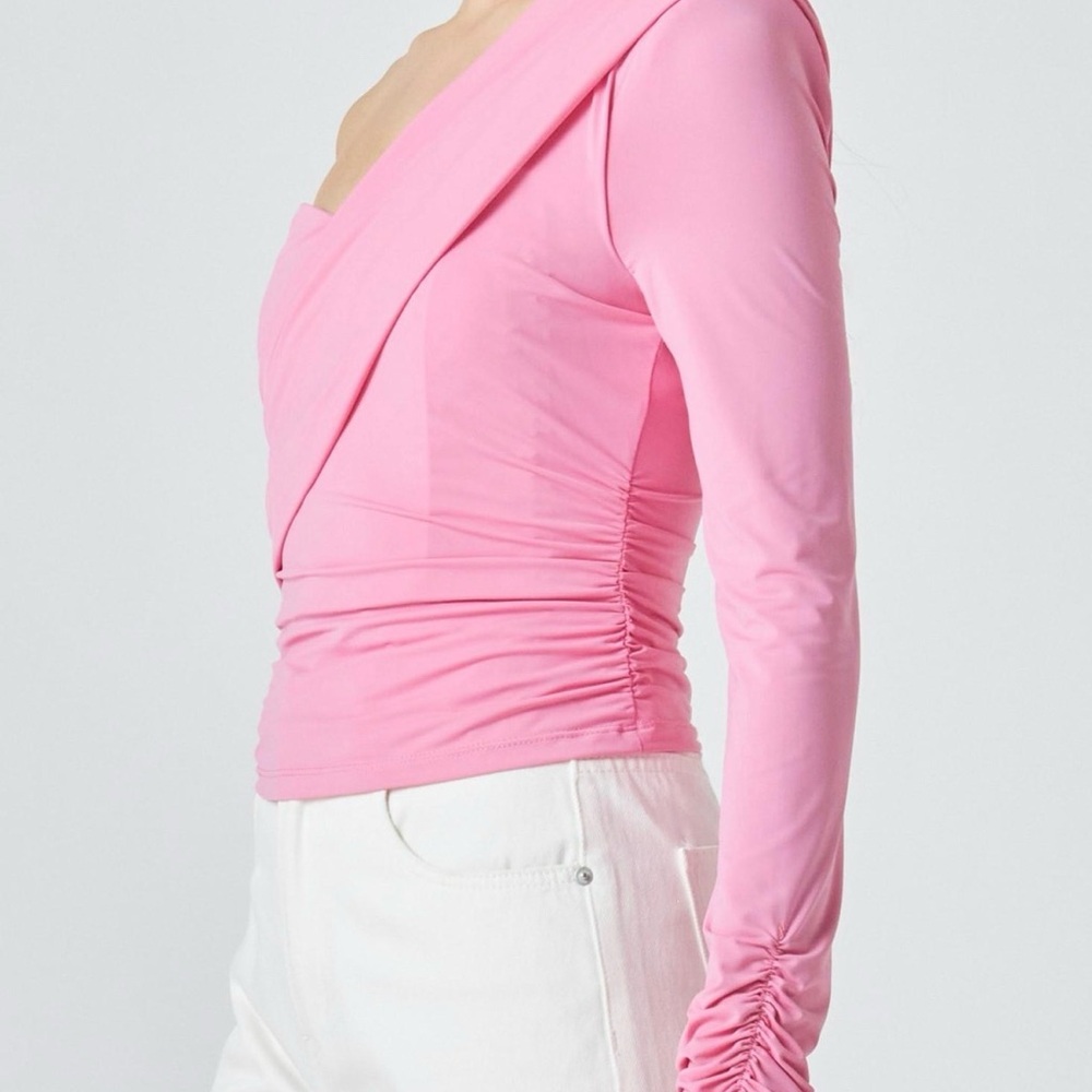 Endless Rose Brand Pink One-Shoulder Top Size Medium NWT - Picture 3 of 6